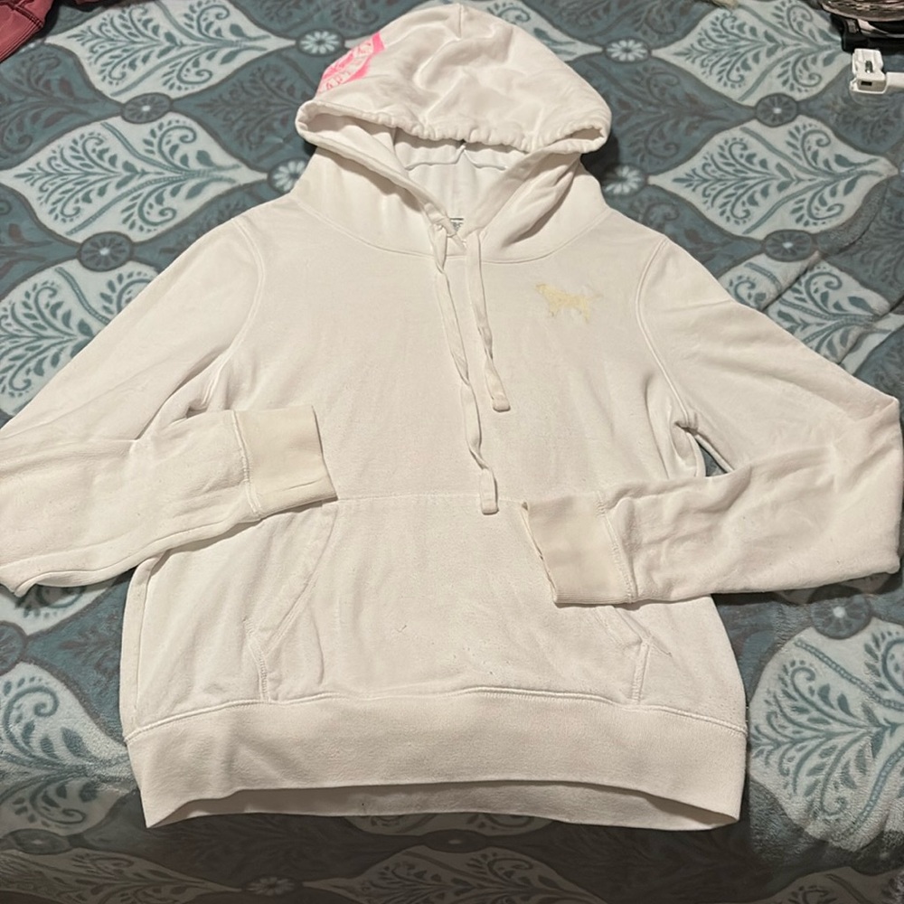 2000 PINK Hoodie, Used L, design on the back